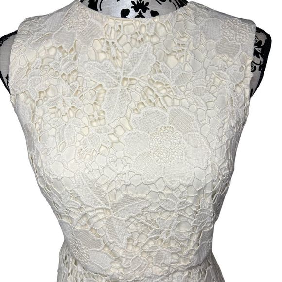 Zara Dress Ivory Sleeveless Open Back Size Small - Picture 4 of 8